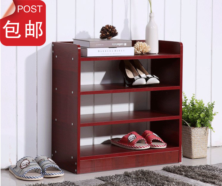 简易组装鞋架多层实木收纳架置物架门厅进门柜 板式鞋柜特价包邮