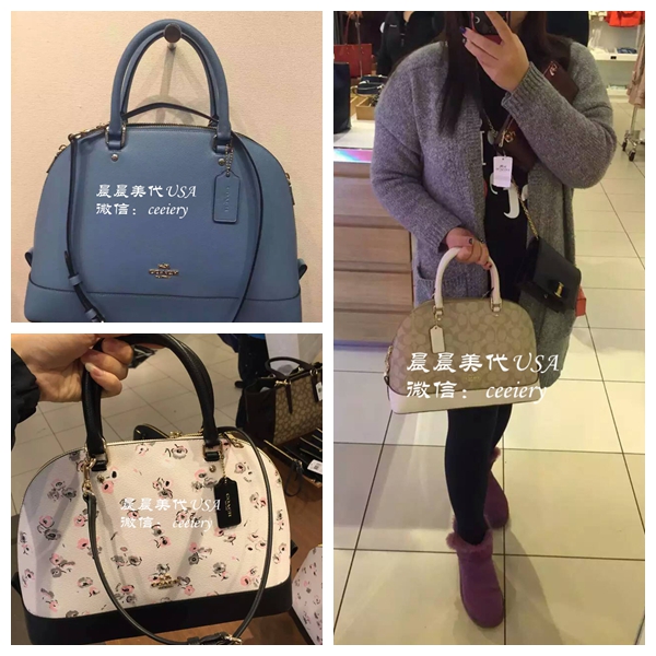 最新现货美国代购 COACH蔻驰F37246 37218中号贝壳包手提斜挎女包