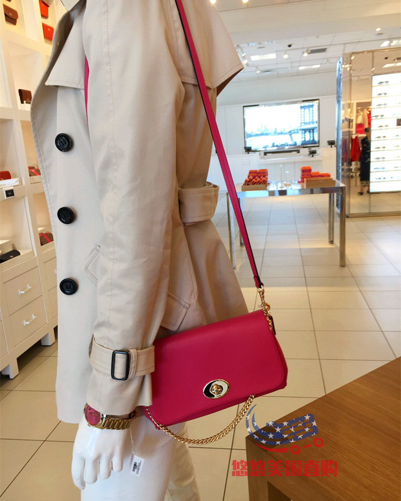 美国代购现货拼邮COACH链条女包 单肩斜跨女包 34615 34604