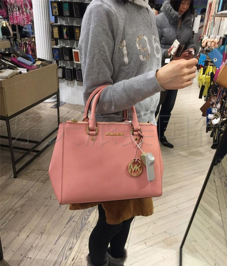 美国代购直邮正品SUTTON MK女包中号杀手包十字纹手提单肩斜挎包