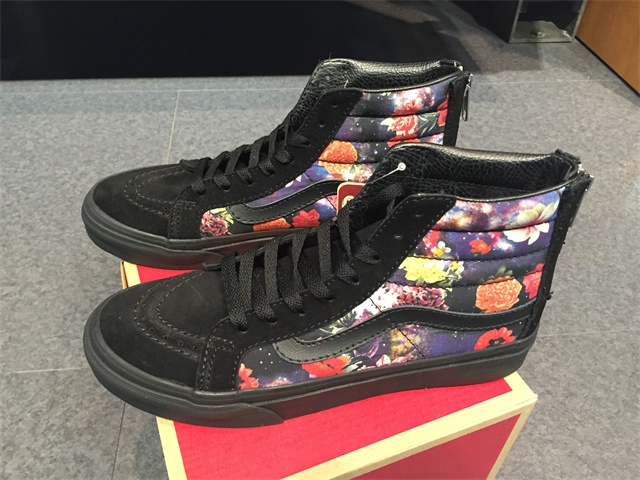 2015冬季正品VANS范斯女鞋彩色印花高帮板鞋休闲鞋VN000XH8HTK