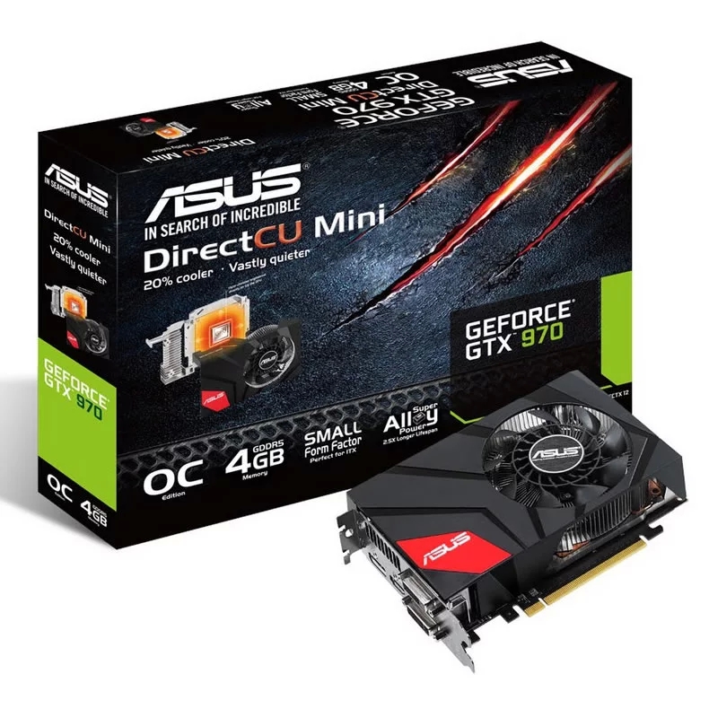 Asus/华硕 GTX970-DCMOC-4GD5 MINI-ITX GTX970 迷你电脑游戏显卡