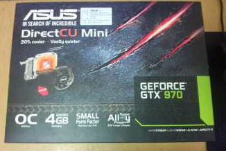 华硕（ASUS）GTX970-DCMOC-4GD5 迷你MINI显卡 ITX机箱专用 国行