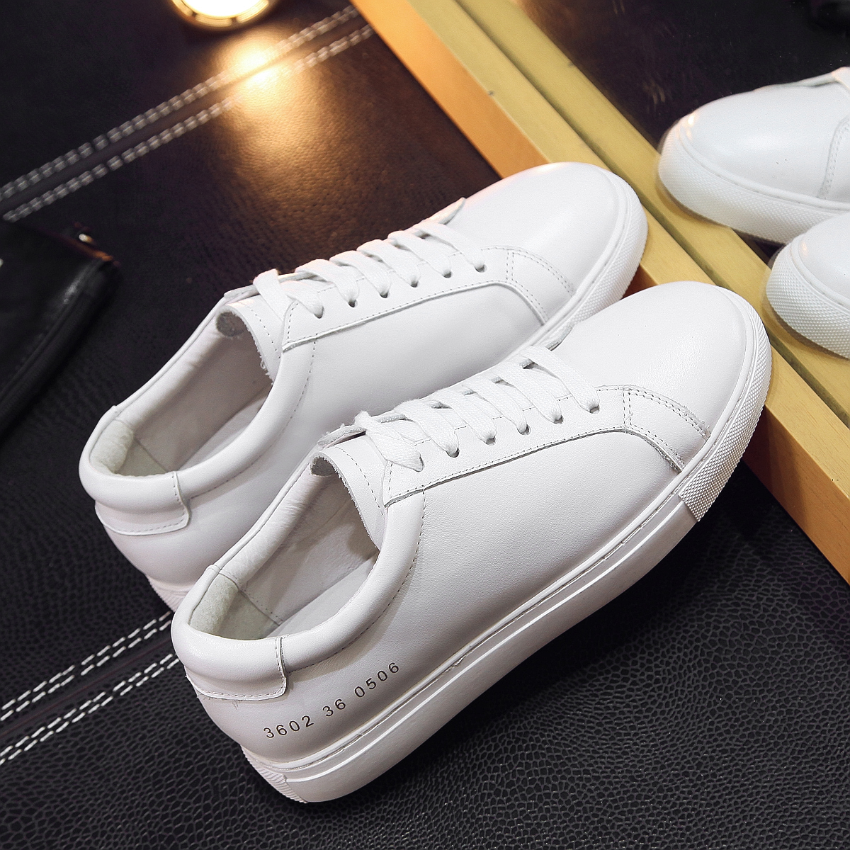 杨幂明星同款真皮系带韩版运动休闲板鞋刘雯高圆圆同款小白鞋女夏