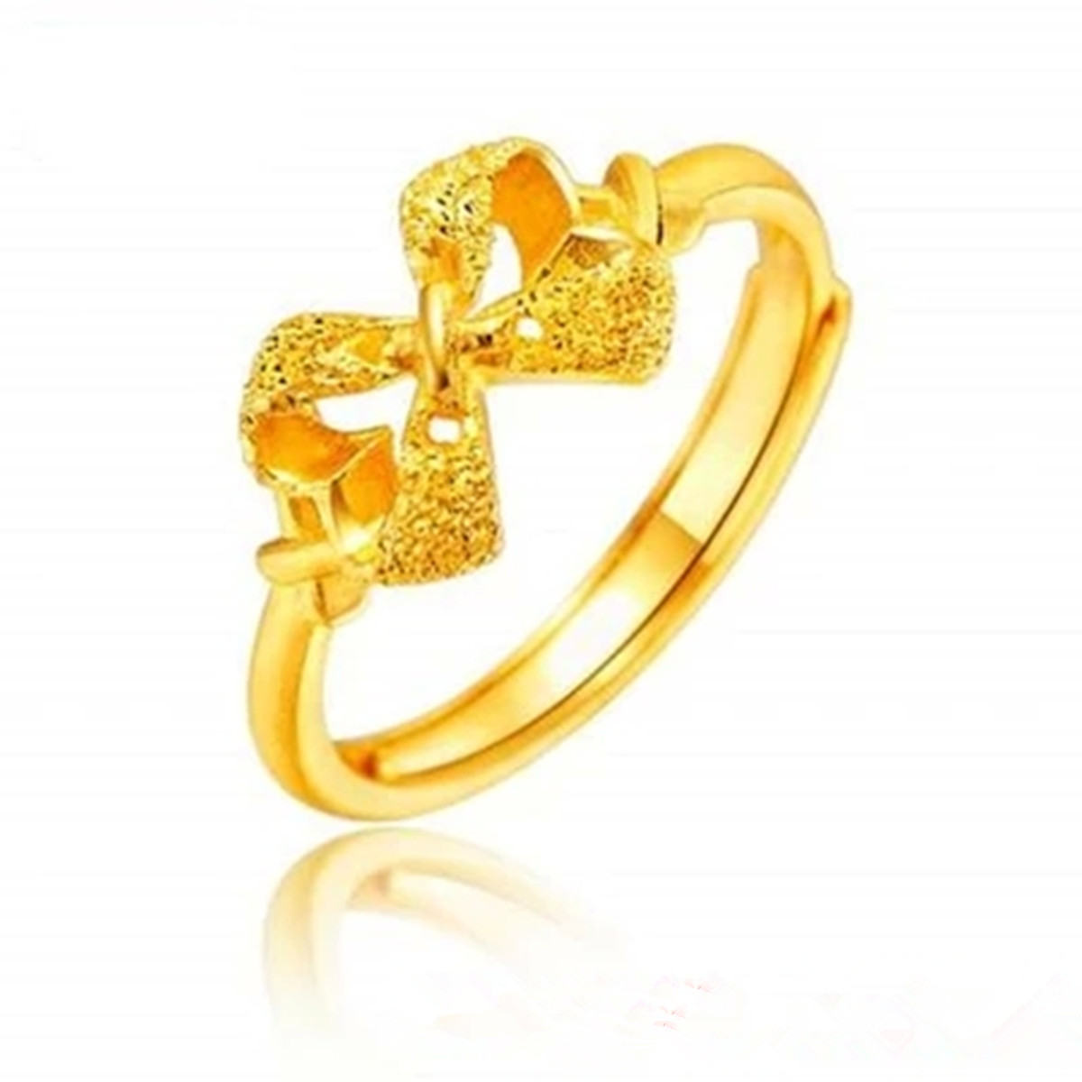 24K黄金戒指女款足金指环999正品情人节礼物