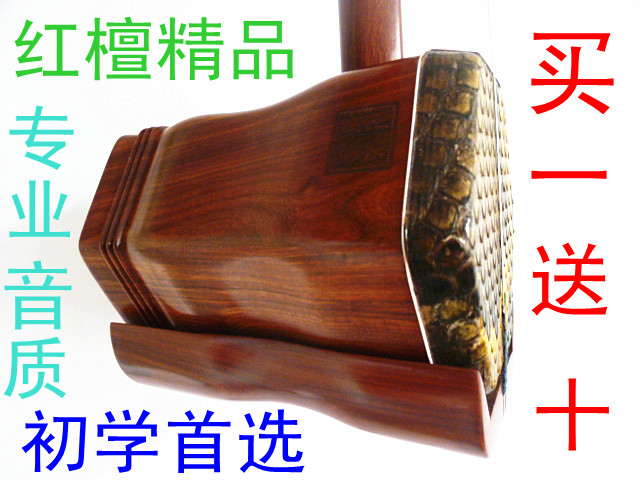 初学首选小叶红檀二胡乐器红木二胡红酸枝二胡野生蟒皮送十大配件