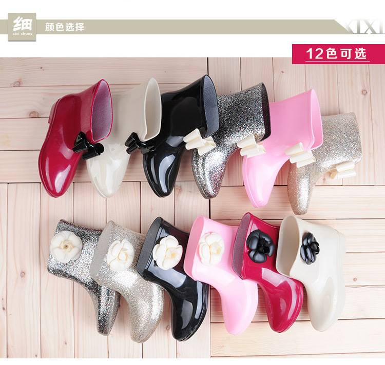 秋冬季加绒保暖女雨鞋韩国套鞋雨靴新款水鞋时尚胶鞋短筒水靴女鞋