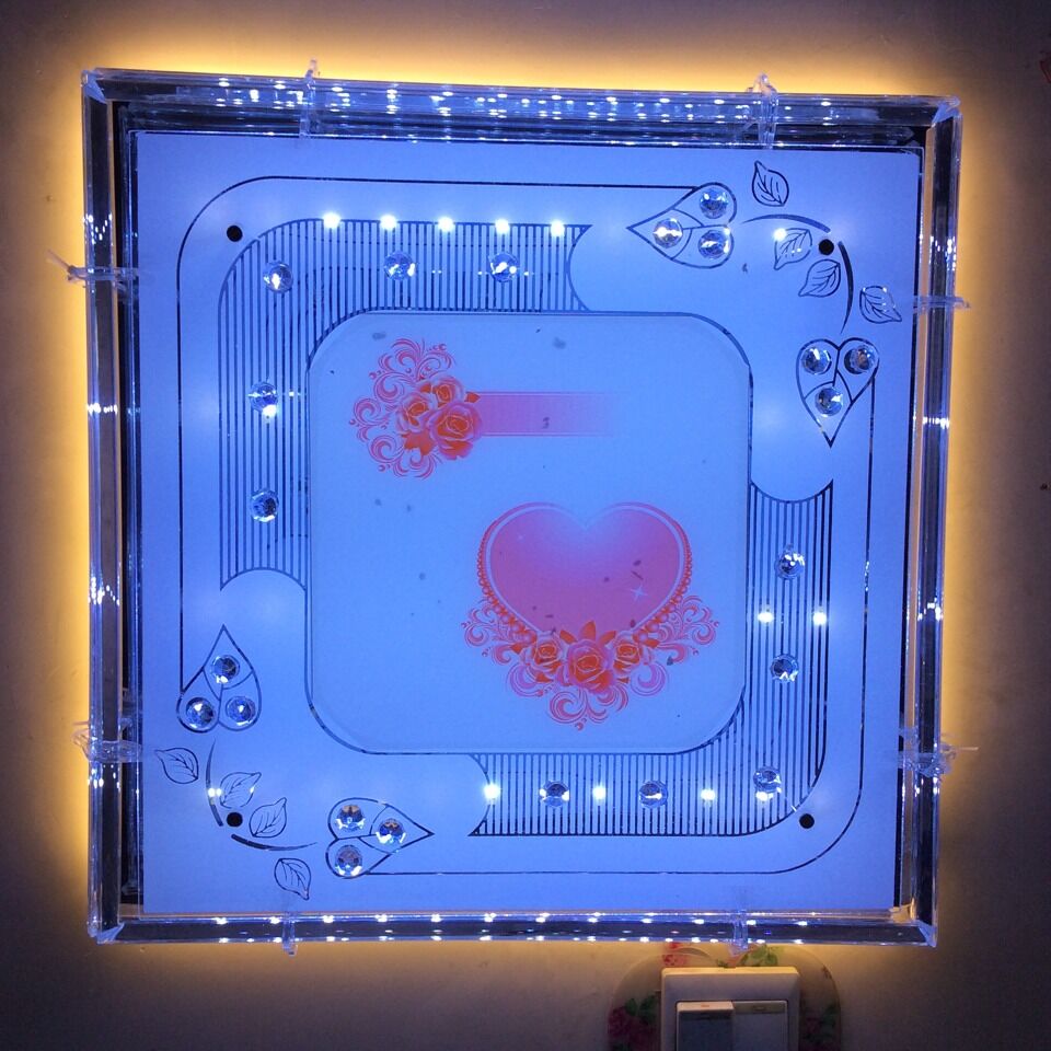 正方形灯具卧室吸顶灯简约现代客厅水晶灯温馨大气房间中式灯饰