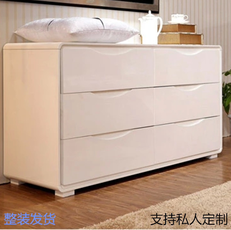 包邮白色钢琴烤漆简约现代五斗柜/ 六九斗柜宜家储物柜卧室电视柜