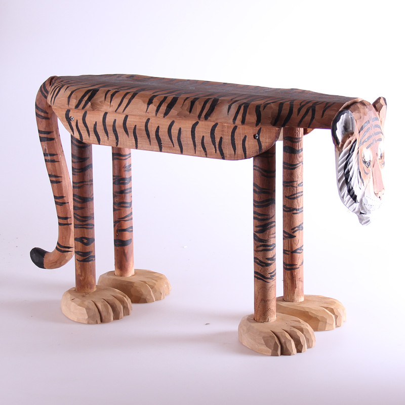 老虎换鞋凳可定制其他动物形象矮凳软装饰品