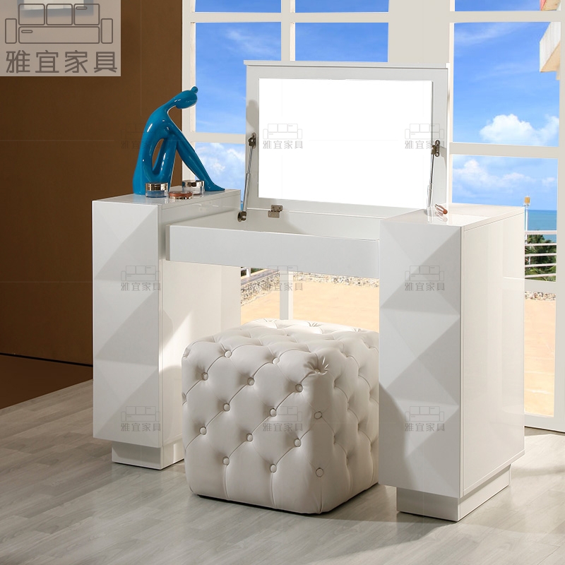 翻卧室简约现代小户型化妆桌梳妆烤漆梳妆台