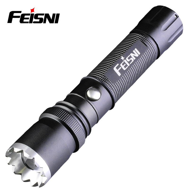 菲斯奈led强光手电筒迷你变焦远射可充电防水家用骑行灯户外防身