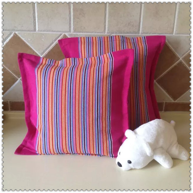 加厚老粗布 抱枕套（不含芯）粗布凉席布料加加厚 一对包邮