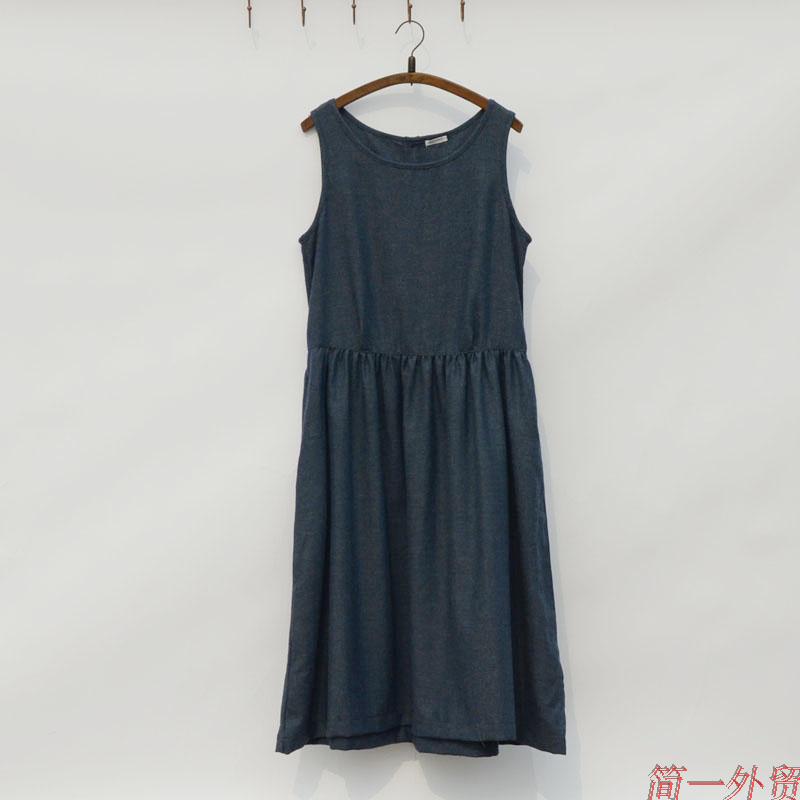 出口日本外贸原单日单森林系女装森女高端毛呢背心裙中长款连衣裙