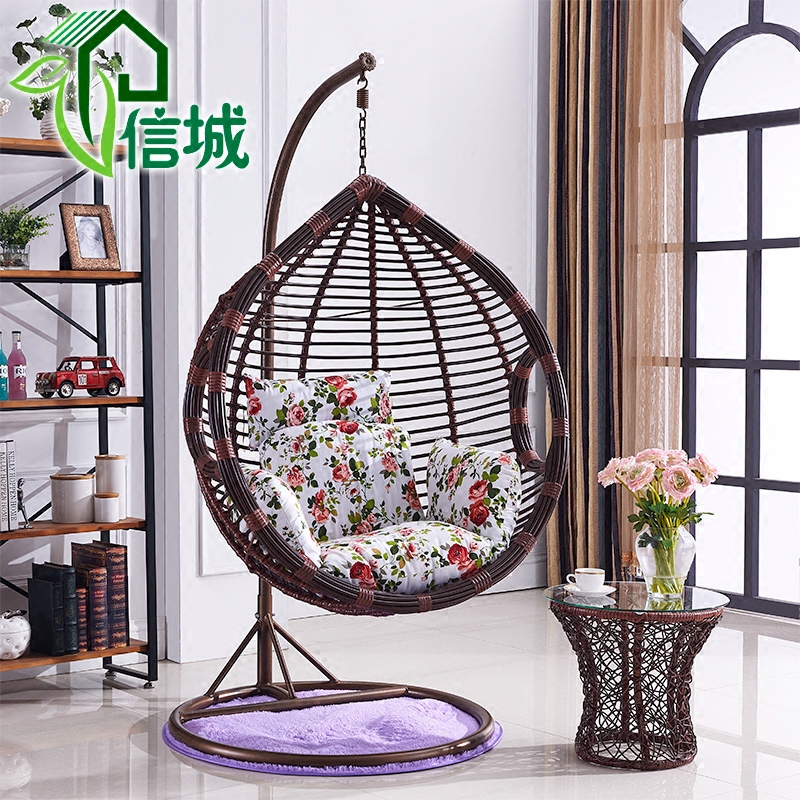 信城 宿舍吊椅鸟巢吊篮 阳台摇篮椅户外秋千旋转仿藤室内藤椅摇椅