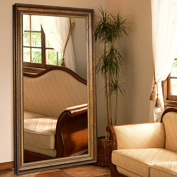 欧式穿衣镜子全身镜试衣镜子镜落地镜壁挂田园装饰镜3018
