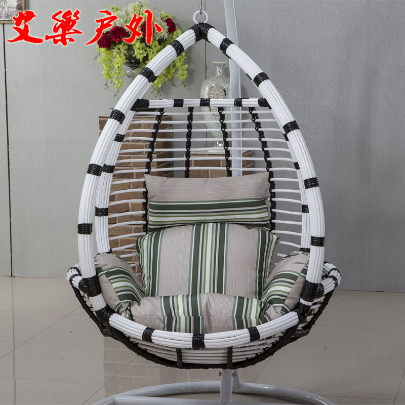 吊椅秋千铁艺摇篮成人鸟巢阳台仿藤椅子室内藤椅摇椅单人户外吊篮