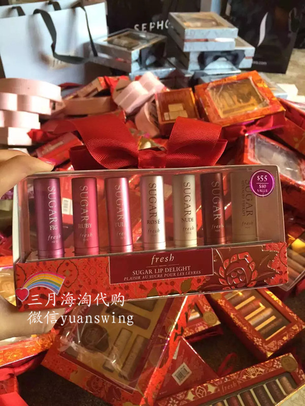 美国代购 丝芙兰 Fresh馥蕾诗 2015年限量套装 唇膏7件套